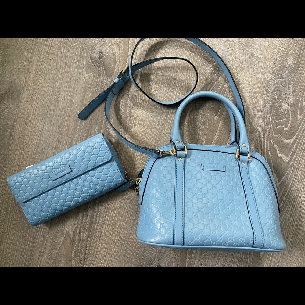 Tiffany blue Gucci bag & wallet